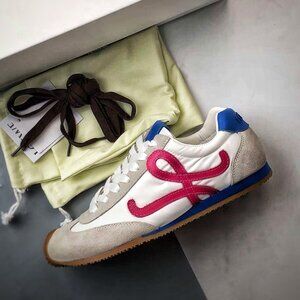 Loewe red blue ballet runner sneakers